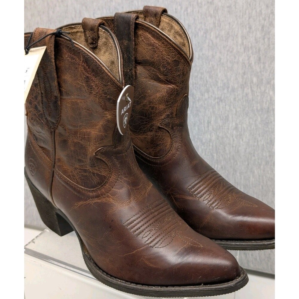 Ariat Maggie Sassy Women's Brown Leather Western Classic Cowboy Boots 7.5 M New